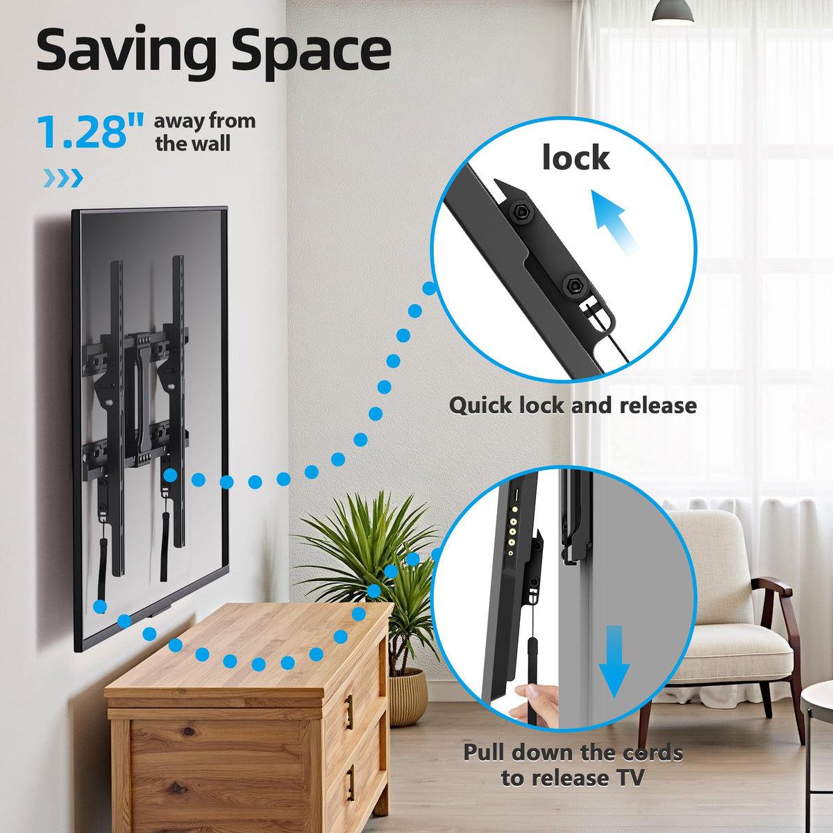 USX STAR Tilting TV Wall Mount Bracket for 32 42 43 50 55 60 Inch TVs