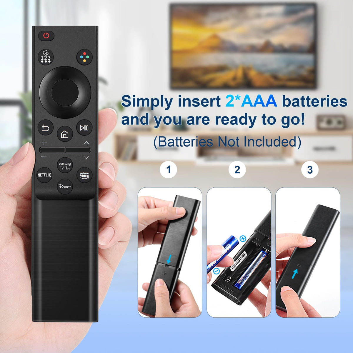 Universal Remote for All Samsung TV Remote, Replacement Compatible with All Samsung LED, LCD, QLED, HDTV, 3D Series Smart TVs (BN59-01259B)