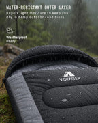 Voyager Sleeping Bag for Adults, Lightweight 3-4 Season Waterproof Camping