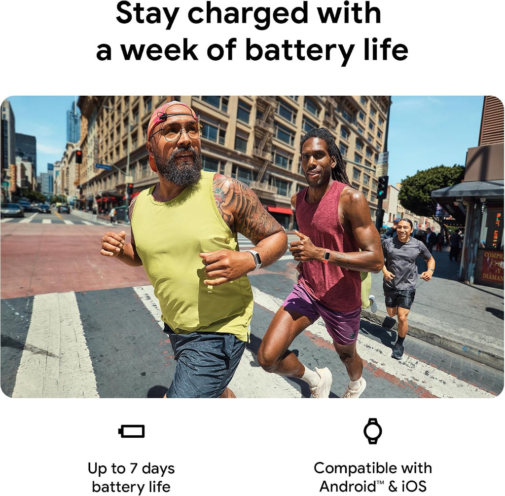 Fitbit Google Charge 6 Activity Tracker with 3 Months Google Health Membership Included, 7 Days Battery Life and Google Wallet and Maps, Obsidian/Black Aluminum