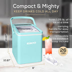 Igloo Ice Maker Countertop, Portable Ice Maker with Handle, 26lbs, Black