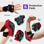 Niftii Bike Helmet & Pads Set for Kids - Cycling Skateboard Ages 3-15
