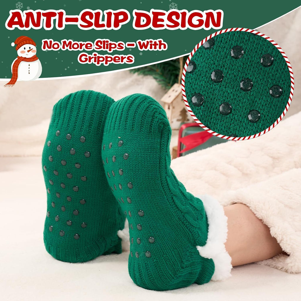 Niorasen Fluffy Slipper Socks Women Men, Winter Gift for Her, UK 4-9