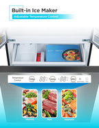BLACK+DECKER 14 Cu. Ft. Convertible Freezer Refrigerator, Upright Freezer with Glass Shelves, ENERGY STAR rated, Frost Free, BUC1400XB, Black