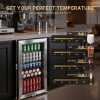 Beverage Refrigerator, 2.47 Cu.Ft Mini Fridge Beverage Cooler
