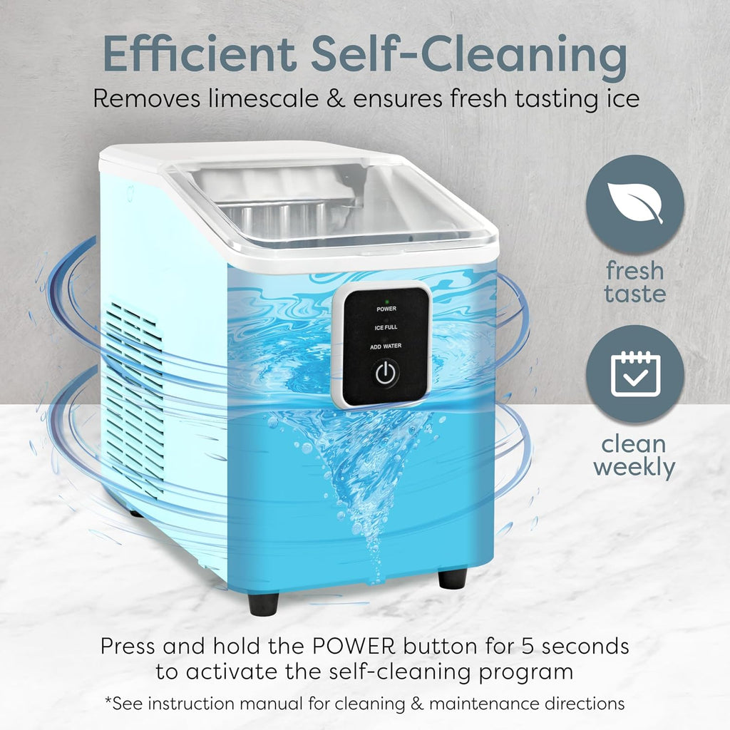 Igloo Ice Maker Countertop, Portable Ice Maker with Handle, 26lbs, Black