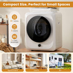 Auertech 3.6 CU. FT Clothes Dryer, Large Capacity Laundry Dryer with 12 Drying Modes & Stainless Steel Tub, Dryer Machine, Electric Dryer with LED Control for Busy Family Home, White