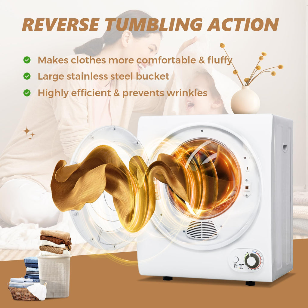 1.5 Cu. Ft. Protable Clothes Dryers with LED Control