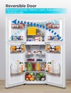 BLACK+DECKER 18.1 Cu. Ft. Top Mount Refrigerator with Ice Maker, BR1810HIMB