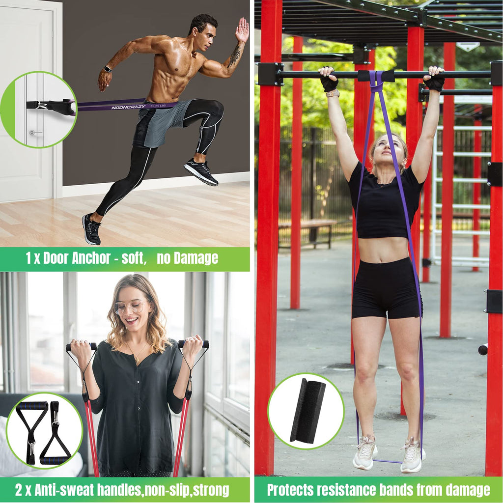 Resistance Bands Set, 5 Different Levels Pull Up Assistance Bands(8-125LB)