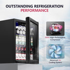 Icyglee 126 Can Mini Fridge, 3.2 Cu.Ft Beverage Refrigerator, Drink Cooler
