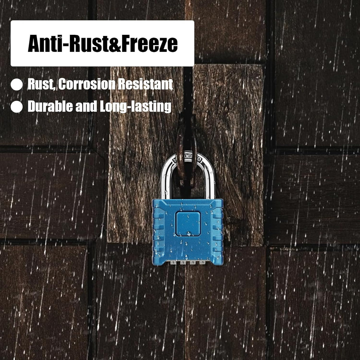 Diyife Large Heavy Duty Combination Padlocks Outdoor, 52mm Weatherproof