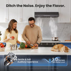 VIKIO HOME 30 Inch Under Cabinet Range Hood, 980CFM Fast Venting Ducted, Kitchen Hood With 3 Speed Gesture Sensing & Touch Control, Stainless Steel Stove Hood With LED Light And 2 Baffle Filters