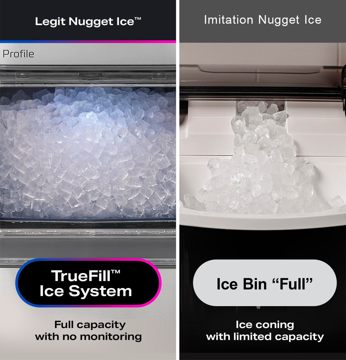 GE Profile Opal 2.0 Ultra Nugget Ice Maker with Scale Inhibiting Filter, Scoop Included, 38 lbs in 24 Hours, Pellet Ice Machine with WiFi & Smart Connected, Stone White