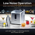 Igloo Ice Maker Countertop, Portable Ice Maker with Handle, 26lbs, Black