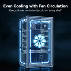Beverage Refrigerator, 2.47 Cu.Ft Mini Fridge Beverage Cooler