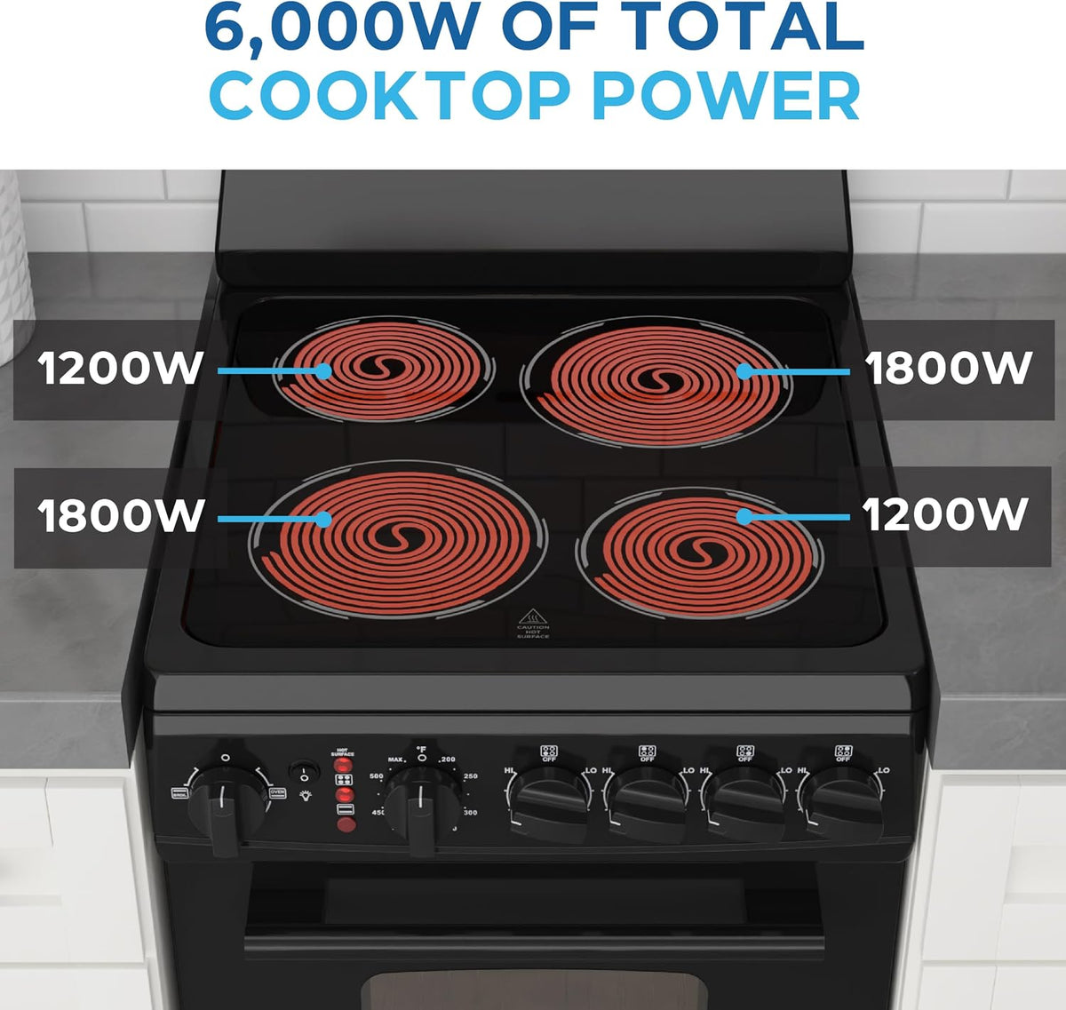 Avanti 20-Inch Freestanding Electric Range with Ceramic Glass Cooktop, in Black (CERU200P1B)