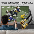 Nixsto RG6 Coaxial Cable, 3FT 6FT 10FT 15FT 25FT 50FT 100FT Coax Cable Cord
