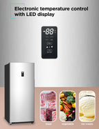 BLACK+DECKER 14 Cu. Ft. Convertible Freezer Refrigerator, Upright Freezer with Glass Shelves, ENERGY STAR rated, Frost Free, BUC1400XB, Black