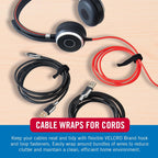 VELCRO Brand Reusable Cable Ties, Cord Management, 6in, Black, 100 Pack