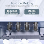 Igloo Ice Maker Countertop, Portable Ice Maker with Handle, 26lbs, Black