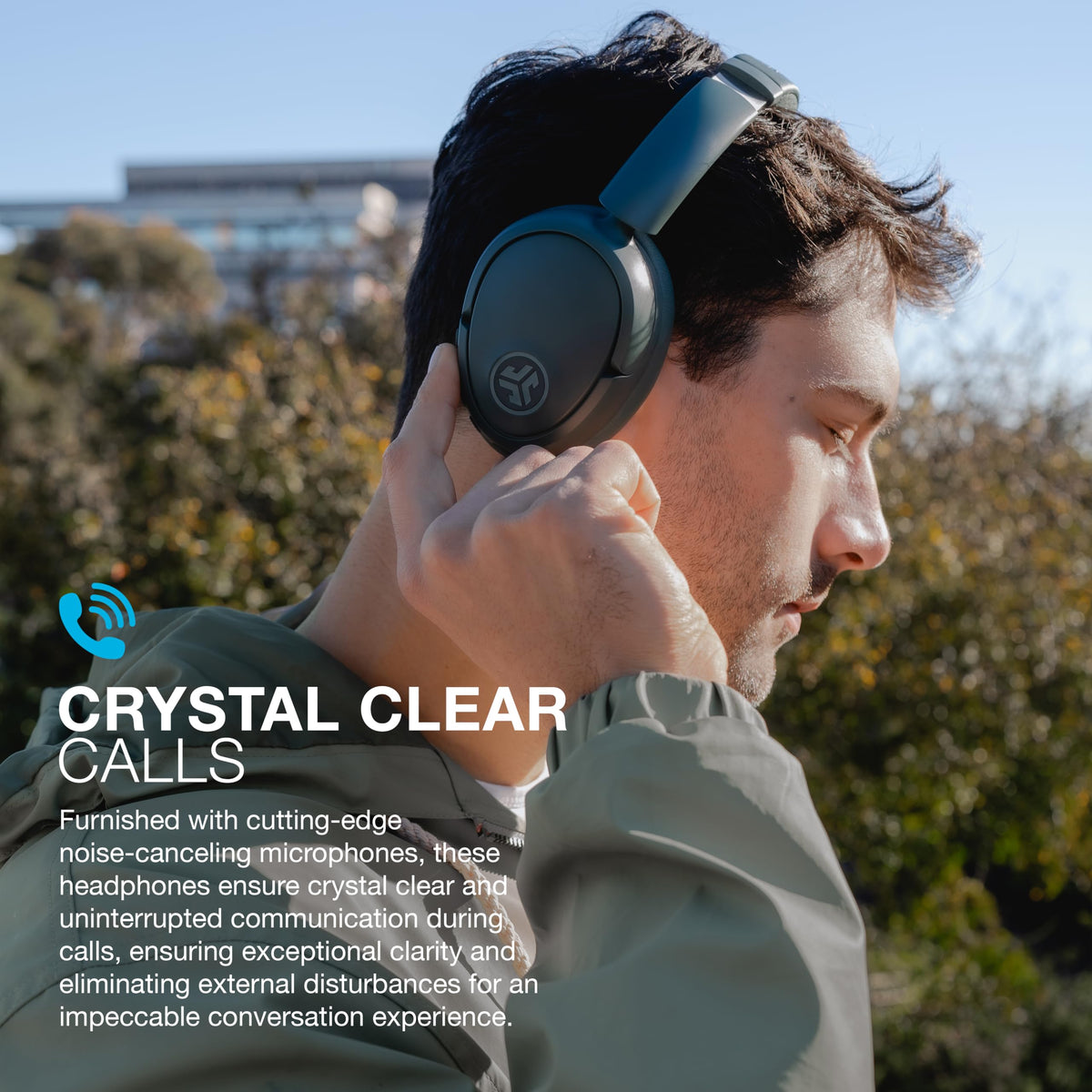 JLab JBuds Lux ANC Wireless Over-Ear Headphones, Mauve