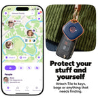 Life360 Tile - Bluetooth Tracker, Keys Finder and Item Locator for Keys, Bags and More. Phone Finder. Both iOS and Android Compatible. 1-Pack (Black)