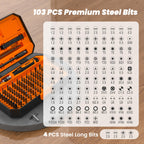 JOREST 24Pcs Precision Screwdriver Set with Torx T1 T2 T3 T5 T6 T8 T9 T15, Triwing Y00, Star P2/P5, Phillips PH00, Mini Repair Tool for PS4, Switch, Ring Doorbell, Xbox, Laptop, Glasses, Watch