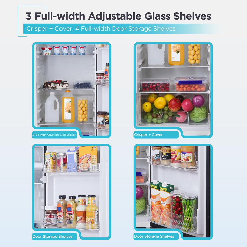 BLACK+DECKER 18.1 Cu. Ft. Top Mount Refrigerator with Ice Maker, BR1810HIMB