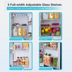 BLACK+DECKER 18.1 Cu. Ft. Top Mount Refrigerator with Ice Maker, BR1810HIMB