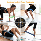 Gritin Resistance Bands, Set of 5 Skin-Friendly Resistance Exercise Band