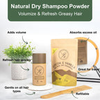 Battle Green Natural Dry Shampoo Powder 55g Tube (Mint and Tea Tree)