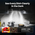 VIKIO HOME 36 Inch Wall Mount Range Hood 580CFM Low Noise Touch Control