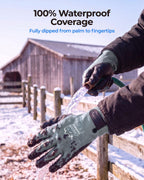 toolant 100% Waterproof Winter Work Gloves, Thermal Insulation with Grip