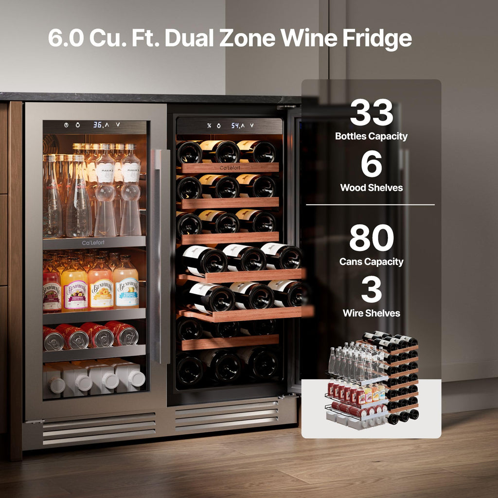 Ca'Lefort 48 Inch Wine & Beverage Refrigerator, 200 Can and 46 Bottle