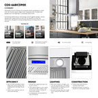 30 in. Lumin Coll 380 CFM Ducted Island Range Hood, LED, Stainless Steel