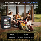 Feelfunn 2.6CuFt Beverage Refrigerator, 95 Can Mini Fridge with Glass Door