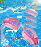 Kids Swimming Goggles for Boys & Girls Aged 6-14, Anti-Fog