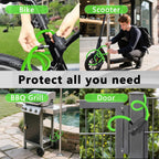 SPGOOD Bike Lock with 2 Keys, 12 mm Steel Cable Lock, 120 cm Length