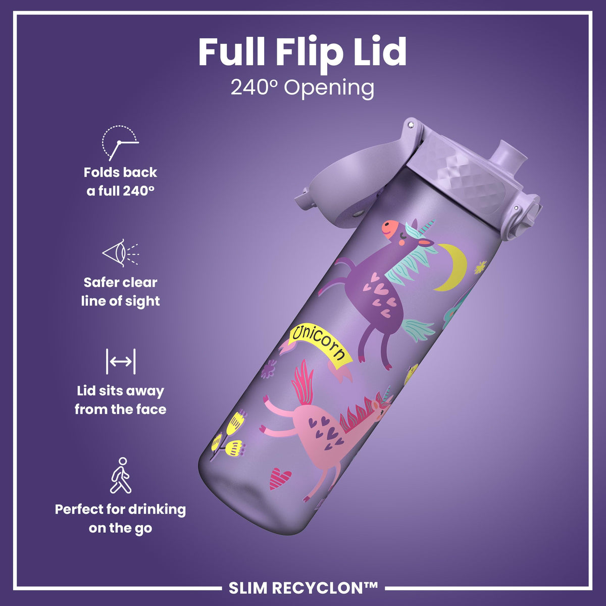 ION8 Leak Proof Water Bottle, 500ml (18oz), Fighter Jets
