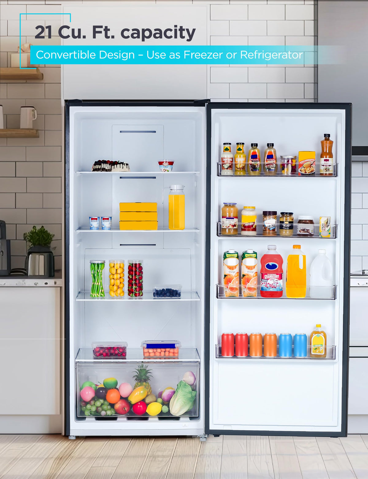 BLACK+DECKER 18.1 Cu. Ft. Top Mount Refrigerator with Ice Maker, BR1810HIMB