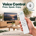 Rechargeable TV Remote for Samsung Smart TVs, Replacement for All 2019-2026 Samsung TV Remote Control with Voice Control. USB-C Fast Charging. Solar Charging. 2-Year Warranty.