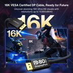 IVANKY VESA Certified 8K DisplayPort Cable 1.4, 6.6ft DP Cable Supports HDR