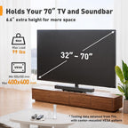 Perlegear Universal Swivel TV Stand Base for 32–70 inch TVs to 99lbs