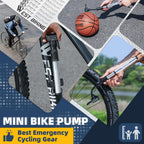 Bicycle Pump Mini Bike Pump Aluminum Alloy Cycle Pump for Presta & Schrader Valve, Portable Lightweight Bike Tyre Pump Fast Tyre Inflation Mini Air Pump For Mountain Road Bike Ball Pump