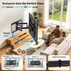 HOME VISION Heavy Duty Tilt TV Wall Mount for 32-86 Inch Flat/Curved Screen
