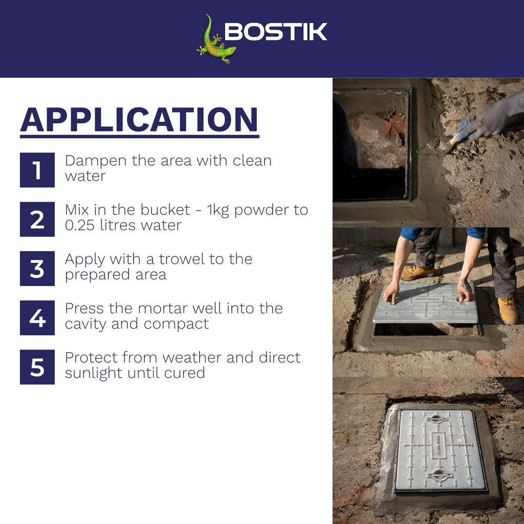 Bostik Rapid Setting Cement 2.5kg - Fast-Setting