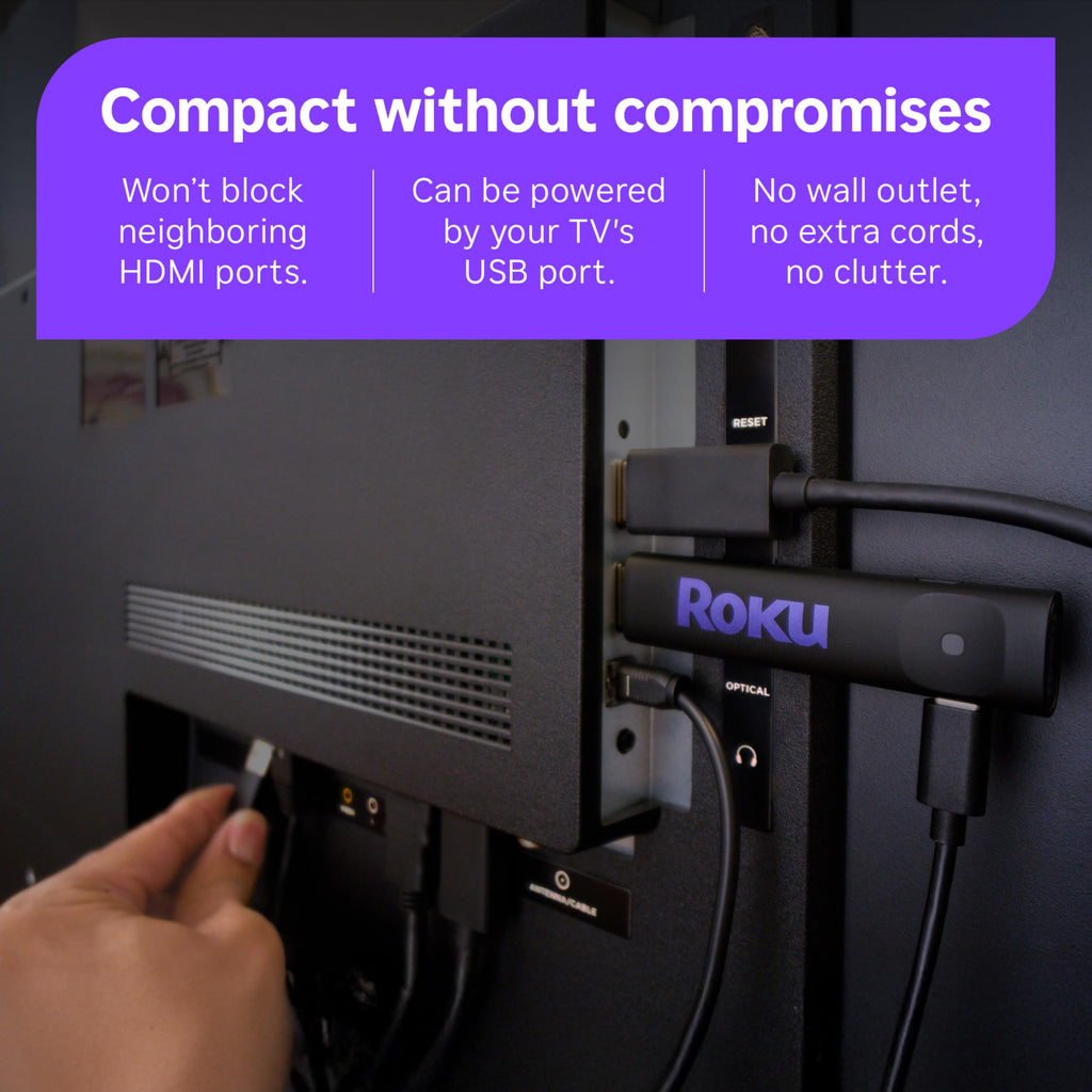 Roku Streaming Stick 4K with Voice Remote - HDR10+ & Dolby Vision