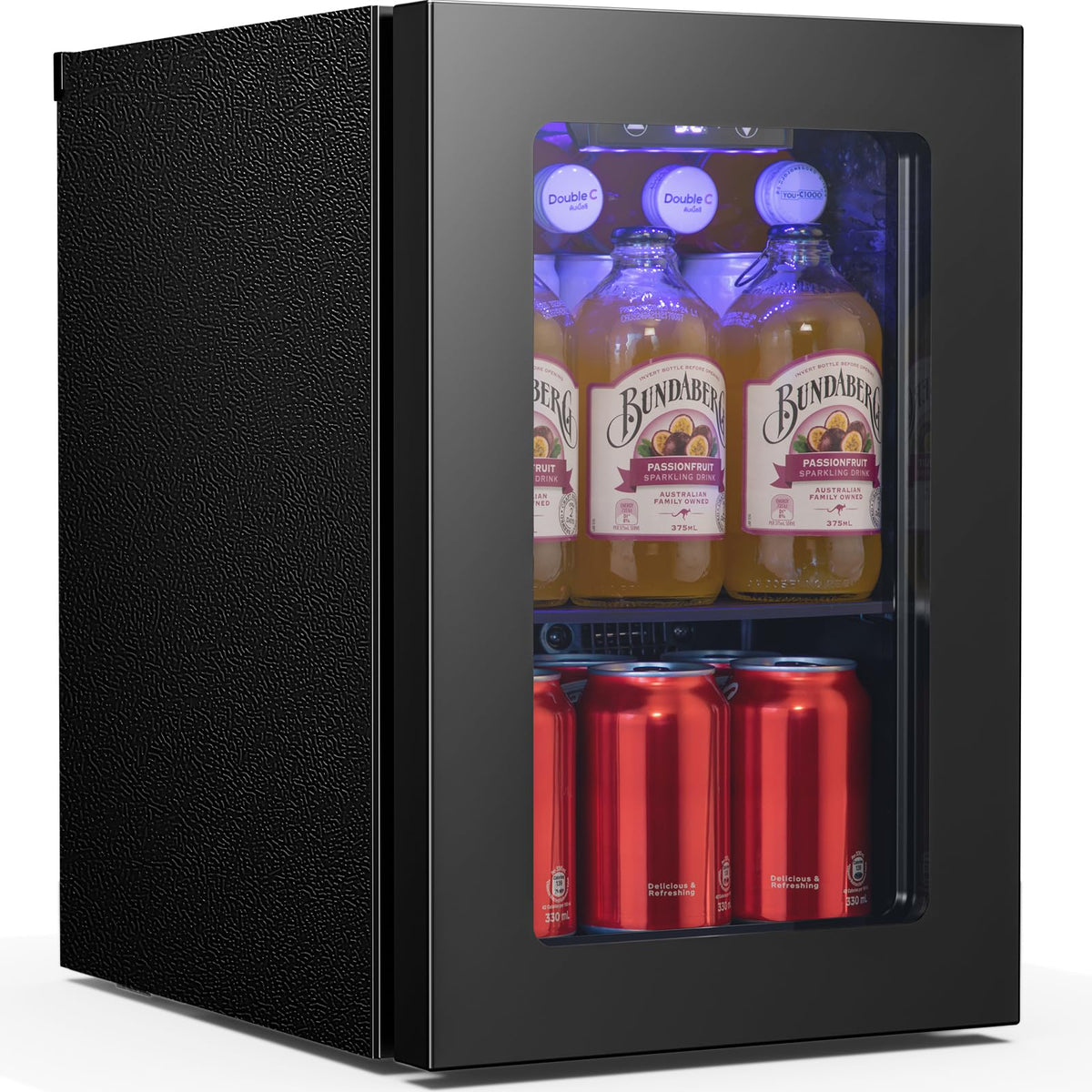 Antarctic Star 12 Bottle 48 Can Beverage Refrigerator Cooler - Mini Fridge Glass Door for Beer Soda Drinks or Wine,Freestanding Beverage Fridge for Home and Bar with Adjustable Shelving, 1.3 Cu. Ft.