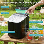 DUMOS Ice Makers Countertop Ice Machine with Portable Handle Compact Size